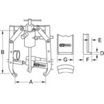 Universal 2 arm puller, 20 t, KS Tools