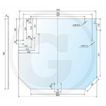 Rear screen R261272, SU34370, Granit