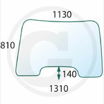 Front glass NH T6020, Granit