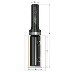 Pattern router bits with insert knives RH D=28 I=50 L=100,3 D=28 I=50 L=100,3 S=12 Z2, CMT