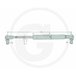 Gas strut STABILUS 255/135/8/8 250N, Granit