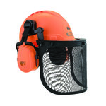 Yukon Chainsaw Safety Helmet with Protective Ear Muff and Mesh Visor, OREGON