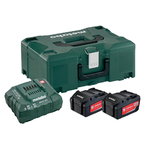 18V akumuliatorių rinkinys 2 x 4,0 Ah + Metaloc, Metabo
