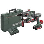 18V Combo: Drill BS 18 + Combination hammer KHA 18 LTX, Metabo