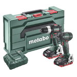 18V Combo set: SB 18 LT BL + SSD 18 LTX BL / 2 x 4,0Ah LiHD, Metabo