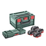 Basic set: 4 x 10,0 Ah LiHD+ASC 145 DUO laadija + MetaBOX145, Metabo