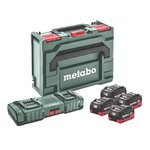 Basic set: 4 x 5,5 Ah LiHD+charger ASC145 DUO 12-36V+ mB145, Metabo