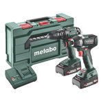 18V Combo set: SB 18 + SSD LT 18 200 BL, 2 x 2,0 Ah, Metabo