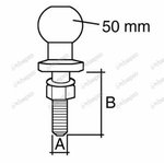 TOWING BALL HIT 22X70MM - 7/8'' UNF 14G, Bepco