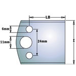 PAIR KNIVES KSS 40x4mm -BLANK-, CMT