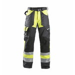 Hi. vis trousers 698  black/yelow 56, Dimex
