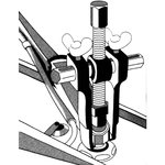 Universal 2 arm wiper arm puller set, 6 pcs, KS Tools