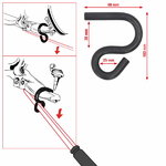 Universal axle lever hook, KS Tools
