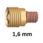 TIG-collet body with gas diffuser Abitig 9/20, 1,6mm, Binzel