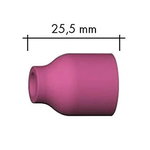 Ceramic gas nozzle No.6 d=9,0mm, l=25,5mm Abitig 9/20, Binzel