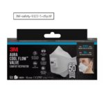 Respirators ar vārstu 9322 Aura+, retail pack FFP2, 3M