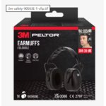 Earmuffs Foldable Headband 90563E, SNR value 30 dB, black, 3M
