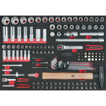 1/4"+1/2" galatslēgu komplekts 163pcs insert, KS Tools