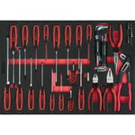 Pliers and screwdriver set, 59 pcs, 1/1 system insert, KS Tools