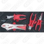 SCS Pliers set, 4 pcs, 1/3 system insert, KS Tools