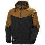 Softshell jacket hooded Oxford, brown/black XL, Helly Hansen Workwear