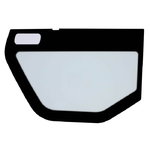 Door glass, lower, tempered for MANITOU telehandlers, CVA