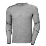 HH LIFA MERINO CREWNECK, grey 2XL, Helly Hansen Workwear