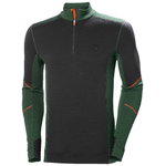 Termokrekls Lifa Merino, ar rāvējslēdzēju, melns/zaļš, XL, Helly Hansen Workwear