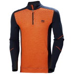 Termokrekls Lifa Merino, ar rāvējslēdzēju, oranžs, M, Helly Hansen Workwear