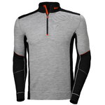Termokrekls Lifa Merino, ar rāvējslēdzēju, pelēks/melns, M, Helly Hansen Workwear