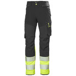 Construction pants Icu Brz Cnct stretch, hi-vis CL1, yellow C56, Helly Hansen Workwear