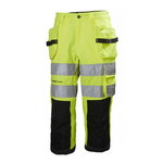 Hi-vis 3/4 bikses, šorti ALNA PIRATE CL2, dzelteni/melni C52, Helly Hansen Workwear