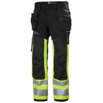 Hi-vis bikses Alna 2.0, CL1, dzeltenas/melnas, C44, Helly Hansen Workwear