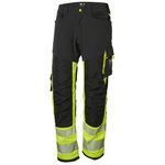 Tööpüksid ripptaskutega Icu kõrgnähtav CL1, kollane/must C60, Helly Hansen Workwear