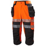 Hi-vis bikses Icu Brz Construction, pusgarās, CL1, oranžas/m C48, Helly Hansen Workwear