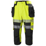 Trousers 3/4 Icu Brz Construction, hi-viz CL1, yellow/black C54, Helly Hansen Workwear