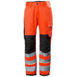 Work pants Uc-me, hi-viz, CL2, red/black C44, Helly Hansen Workwear