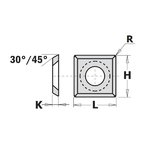 Peilis HWM 12X12X1.5 35° R0,5 K1920, CMT