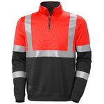 Sweater Addvis, Hi-Vis, CL1, halfzip, red L, Helly Hansen Workwear