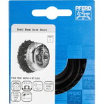 Cup brush knotted TBG Steel 80x20xM14 0,5mm, Pferd