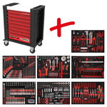 Performanceplus workshop tool trolley set P10 with 397 tools, KS Tools