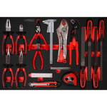 Pliers and file set in foam insert, 28 pcs, KS Tools