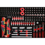 1/4'' + 3/8'' socket spanner set in foam insert, 156 pcs, KS Tools