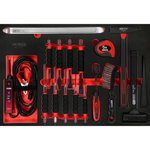 Hammer and chisel set in foam insert, 17 pcs, KS Tools