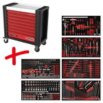 Instrumentu ratiņi PERFORMANCE plus P25, ar 416 gab. instr., KS Tools