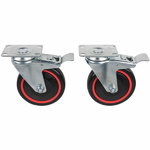 RACINGline set of swivel castors, with rolling and turning b, KS Tools