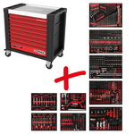 Performanceplus workshop tool trolley set P30 with 706 tools, KS Tools