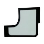 Door glass, lower, tempered for JCB mini excavator, CVA