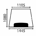 Front window glass, JCB 3CX/4CX 827/30565, CVA