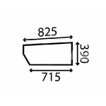 Cab glass JCB 827/80175, CVA